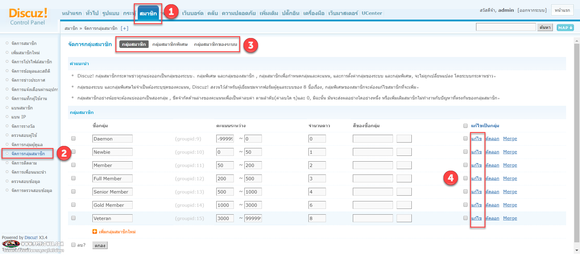 วิธีตั้งค่าเครดิตเพื่อเปิดปุ่มให้คะแนนในบอร์ด